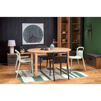 RINGO SLIDING TABLE, TOP - CRAFT OAK, LEGS - CRAFT OAK